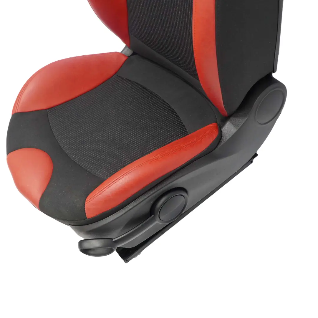 Mini Cooper One R55 R56 Sport Cloth Fabric / Red Leather Front Left N/S Seat - SKU 7242359-1 - Part number 7242359