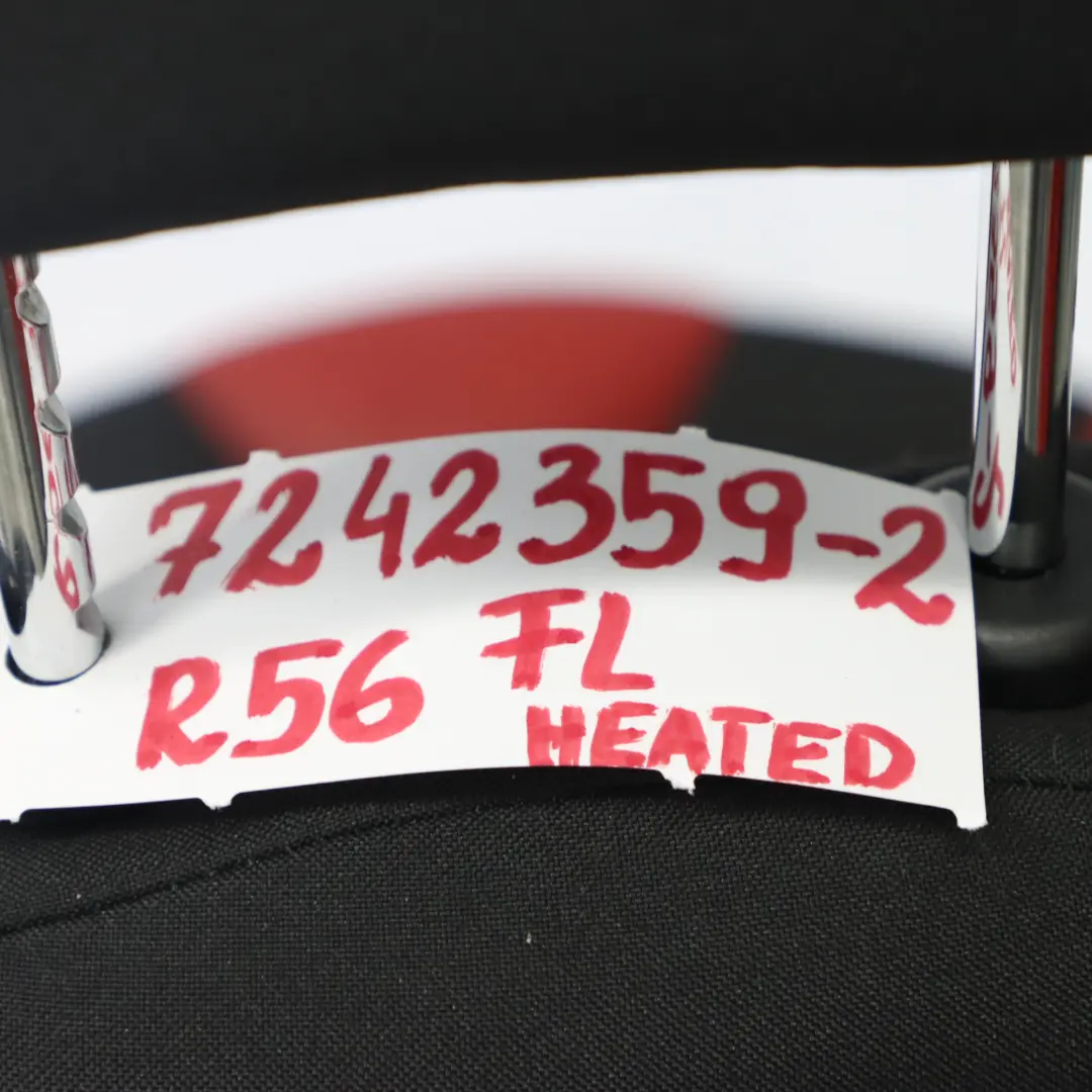 Tela / Cuero Rojo Asiento Delantero Izquierdo Calefactado para Mini Cooper R56 Sport con número de pieza 7242359 Mini Cooper R56 Sport Tela / Cuero Rojo Asiento Delantero Izquierdo Calefactado - SKU 7242359-2 - Número de pieza 7242359