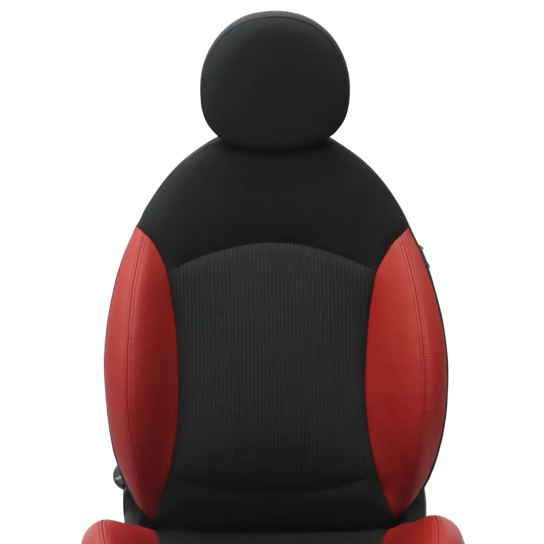 Cloth Fabric / Red Leather Front Left N/S Seat Heated to Mini Cooper R55 R56 Sport with Part number 7242359 Mini Cooper R55 R56 Sport Cloth Fabric / Red Leather Front Left N/S Seat Heated - SKU 7242359-2 - Part number 7242359
