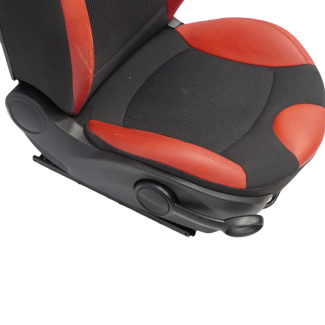 Mini Cooper One R55 R56 Sport Fabric Cloth / Red Leather Front Right O/S Seat - SKU 7242360-1 - Part number 7242360