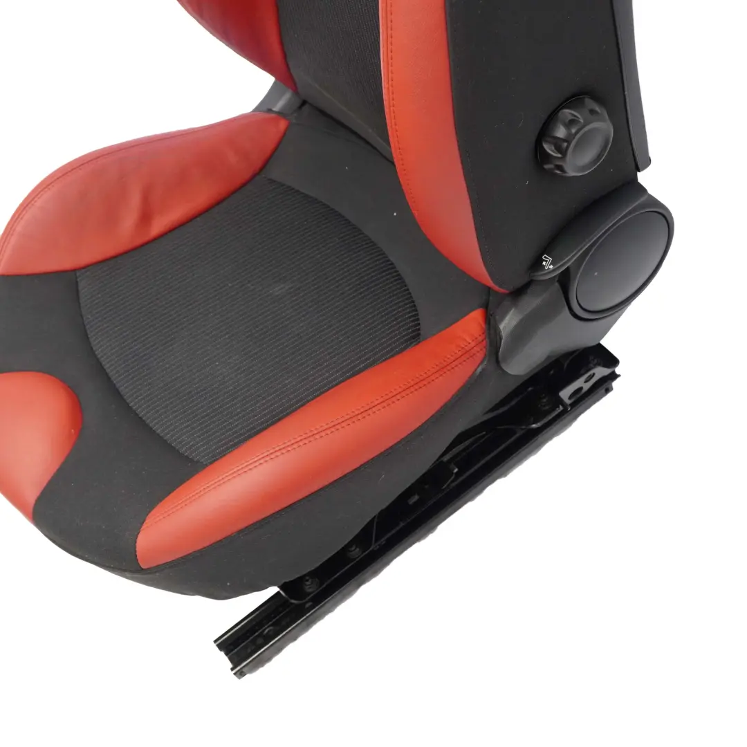 Mini Cooper One R55 R56 Sport Fabric Cloth / Red Leather Front Right O/S Seat - SKU 7242360-1 - Part number 7242360