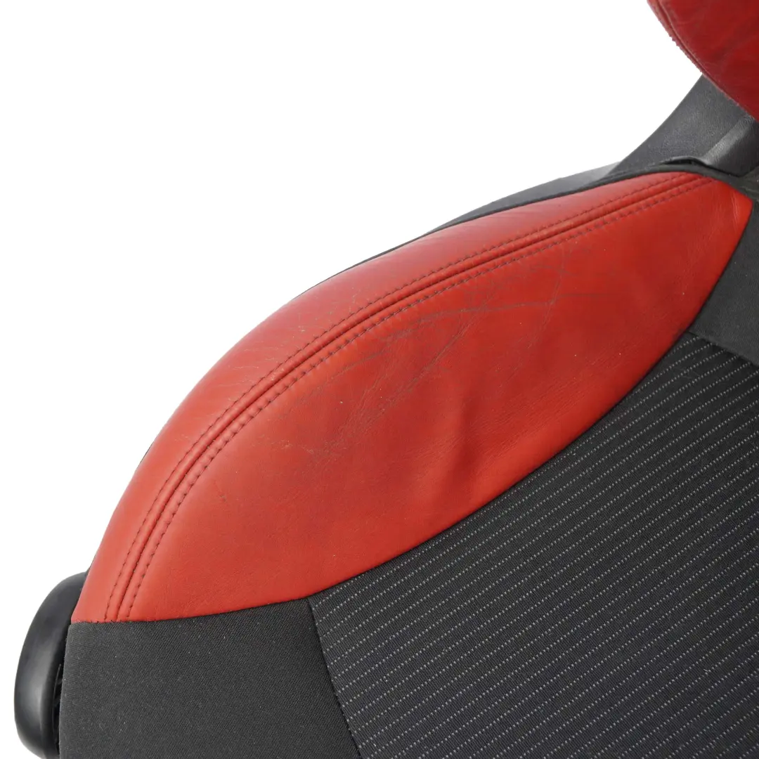 Mini Cooper One R55 R56 Sport Fabric Cloth / Red Leather Front Right O/S Seat - SKU 7242360-1 - Part number 7242360