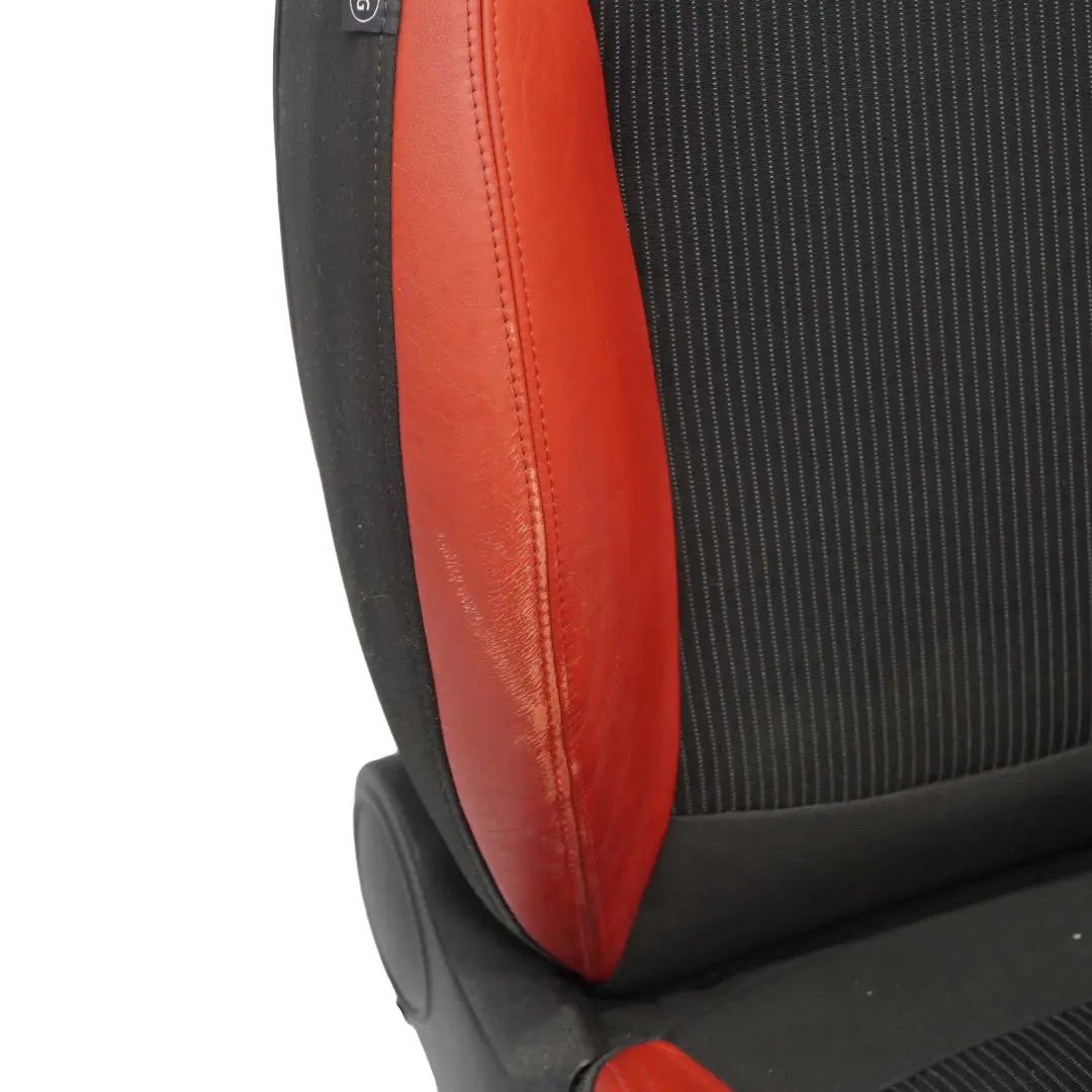 Mini Cooper One R55 R56 Sport Fabric Cloth / Red Leather Front Right O/S Seat - SKU 7242360-1 - Part number 7242360