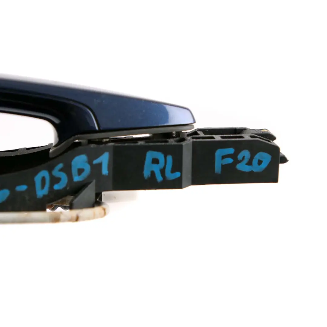 Grab Handle Left N/S Tiefseeblau Deep Sea Blue A76 to BMW F20 LCI Rear with Part number 7242566 BMW F20 LCI Rear Grab Handle Left N/S Tiefseeblau Deep Sea Blue A76 - SKU 7242566-DSB1 - Part number 7242566