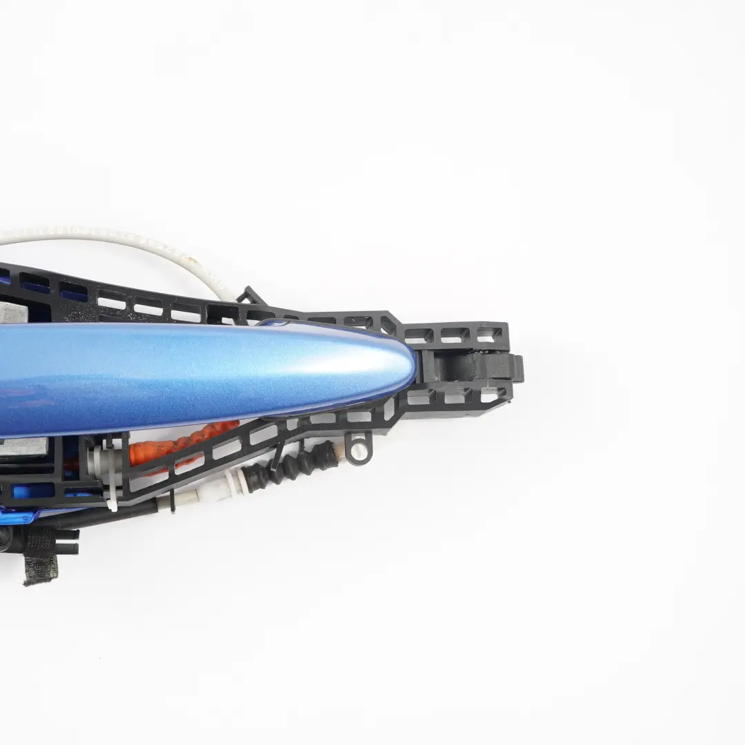 BMW F20 Maniglia completa posteriore sinistra Estorilblau Estoril Blue - B45 - SKU 7242566-EB1 - Numero di parte 7242566