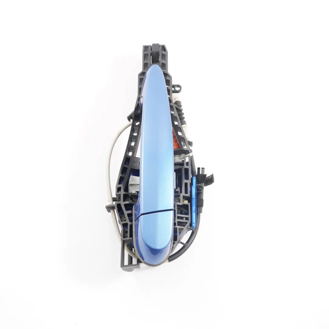 BMW F20 Maniglia completa posteriore sinistra Estorilblau Estoril Blue - B45 - SKU 7242566-EB1 - Numero di parte 7242566