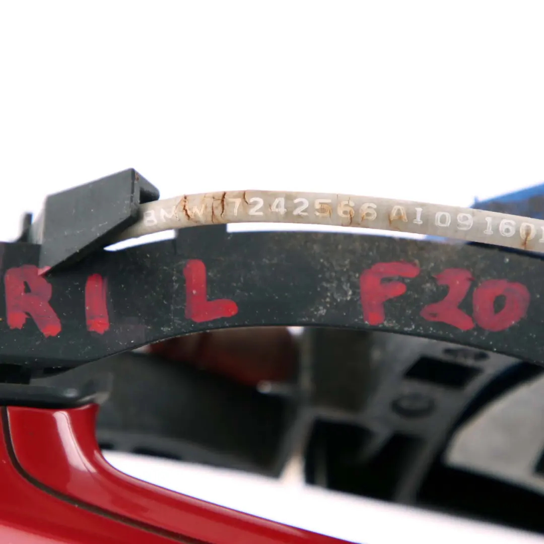 Outside Rear Left Grab Handle Door N/S Karmesinrot Red A61 to BMW 1 Series F20 LCI with Part number 7242566 BMW 1 Series F20 LCI Outside Rear Left Grab Handle Door N/S Karmesinrot Red A61 - SKU 7242566-KAR3 - Part number 7242566