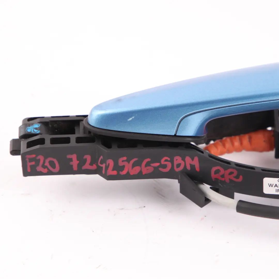 Grab Handle Door BMW F20 LCI Rear Right O/S Outside Seaside Blue Metallic to with Part number 7242566 Grab Handle Door BMW F20 LCI Rear Right O/S Outside Seaside Blue Metallic - SKU 7242566-SBM - Part number 7242566