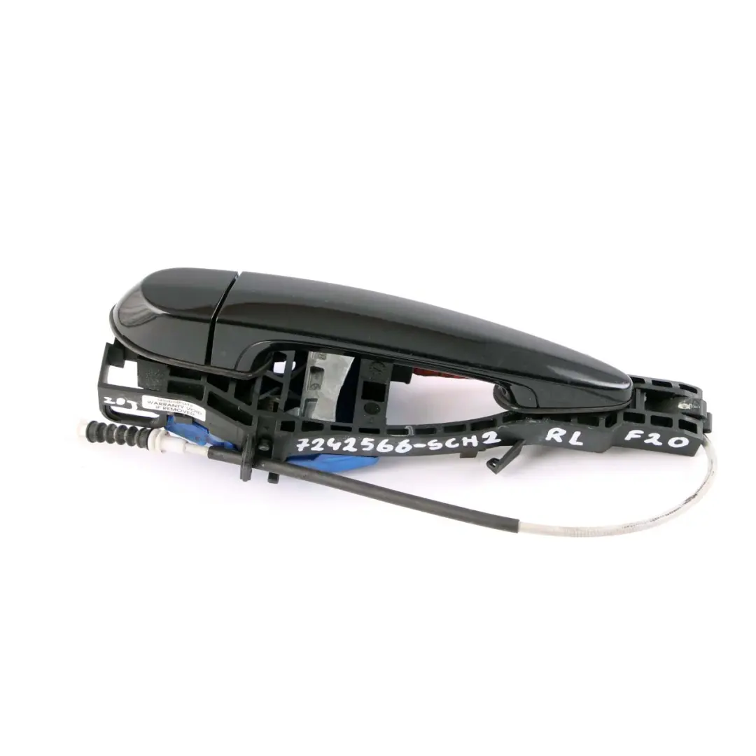 BMW 1 Series F20 LCI 2 Complete Rear Left Grab Handle N/S Schwarz 2 Black 668 - SKU 7242566-SCH2 - Part number 7242566