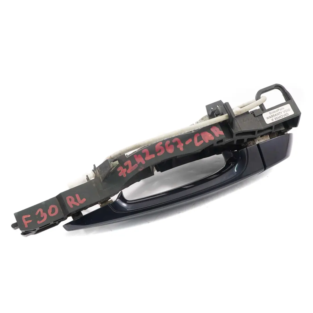  Door Grab Handle BMW F30 F31 Rear Left Outside N/S Carbonschwarz Carbon Black - SKU 7242567-CAR - Part number 7242567