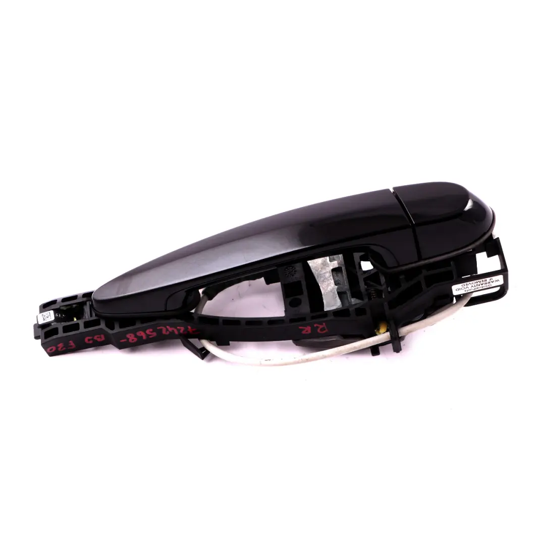 BMW F30 F31 Poignee de porte arriere droite noire saphir metallise 475 - SKU 7242568-BS - Numéro de pièce 7242568