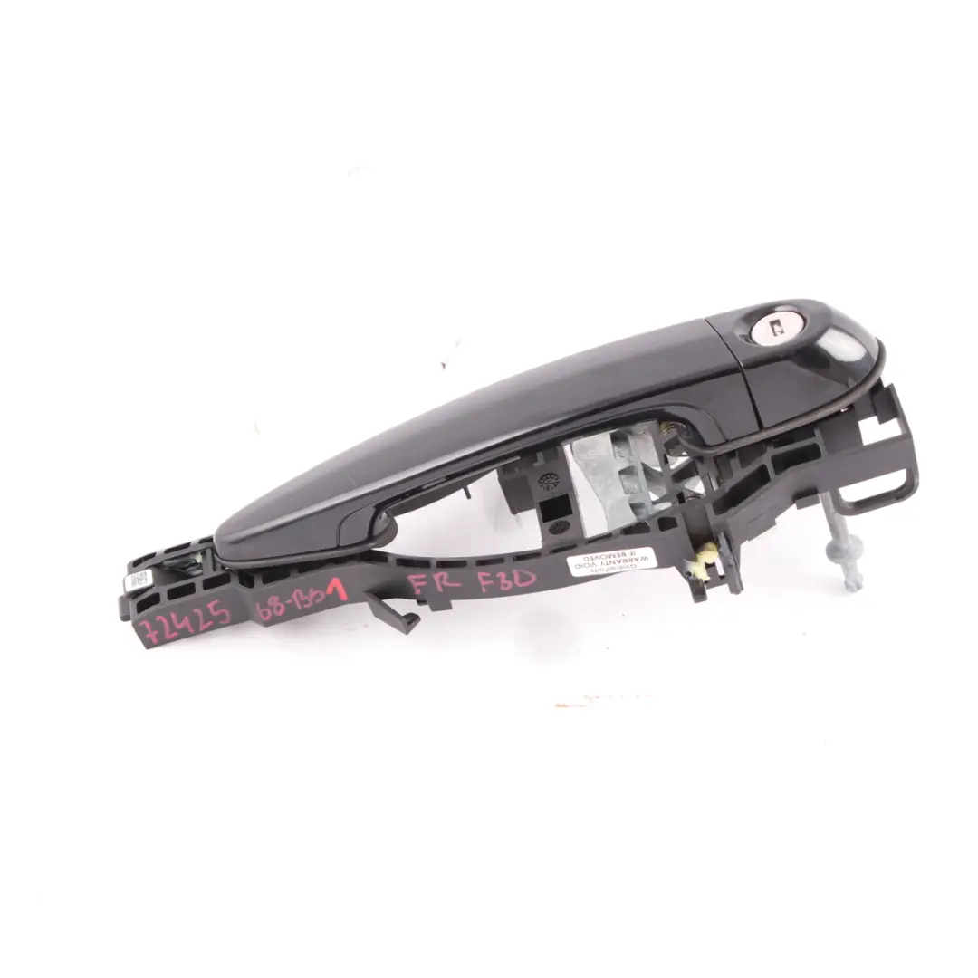 BMW 3 F30 F31 1 Front Right Outside Door Grab Handle O/S Black Sapphire 475 - SKU 7242568-BS1 - Part number 7242568