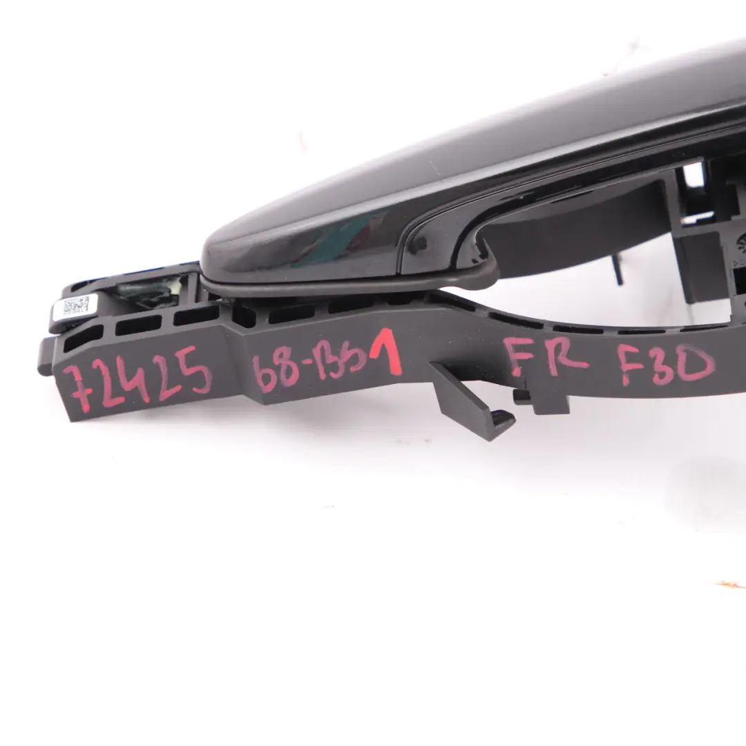 BMW 3 F30 F31 1 Front Right Outside Door Grab Handle O/S Black Sapphire 475 - SKU 7242568-BS1 - Part number 7242568