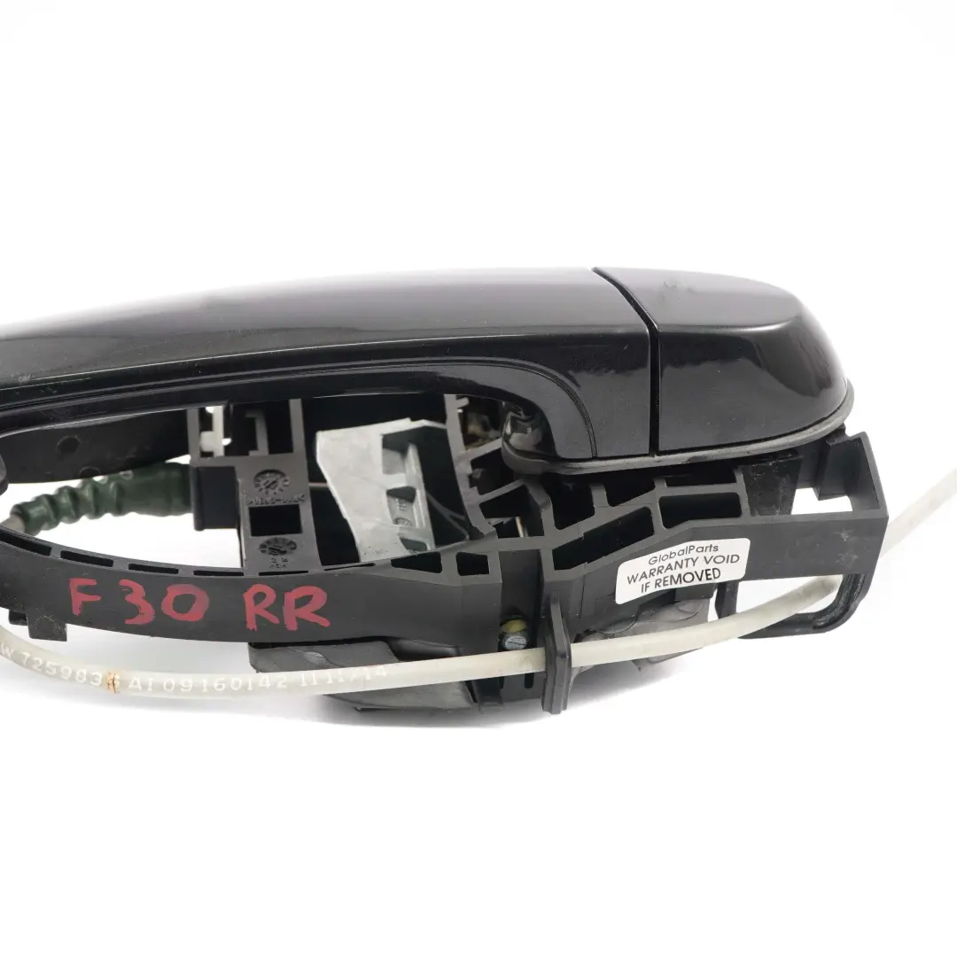 Door Grab Handle BMW F30 F31 3 Rear Right Outside Black Sapphire Metallic 475  - SKU 7242568-BS3 - Part number 7242568