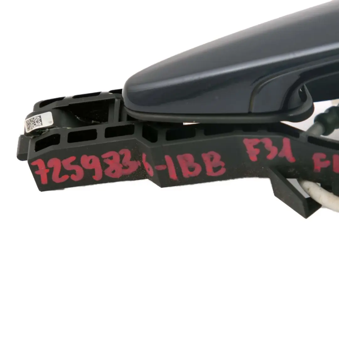 Door Handle Rear Right O/S Imperial Blau Brillant Blue A89 to BMW 3 Series F30 F31 with Part number 7242568 BMW 3 Series F30 F31 Door Handle Rear Right O/S Imperial Blau Brillant Blue A89 - SKU 7242568-IBB - Part number 7242568