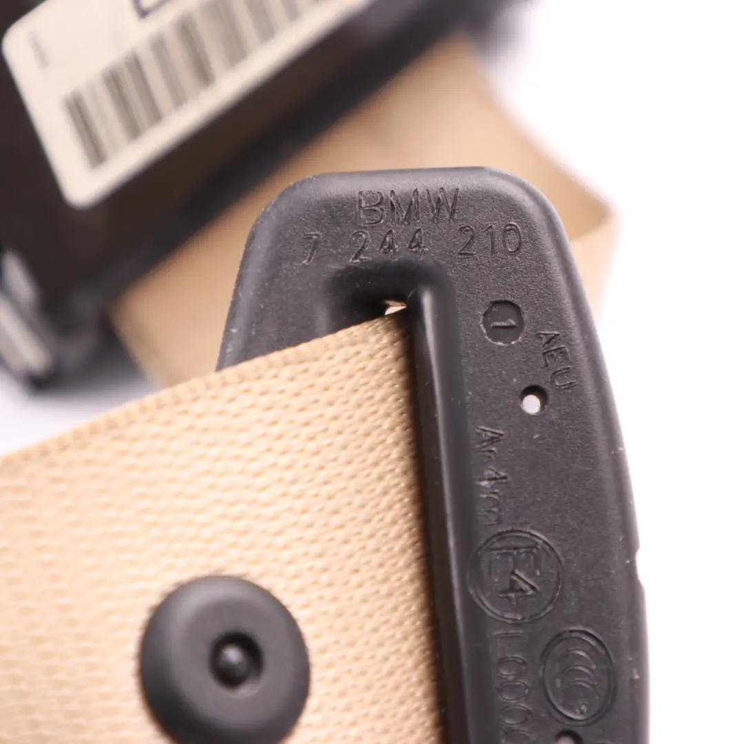 Belt Upper Rear Left Right N/O/S Seatbelt Beige to BMW E91 LCI Seat with Part number 7244210 BMW E91 LCI Seat Belt Upper Rear Left Right N/O/S Seatbelt Beige - SKU 7244210 - Part number 7244210