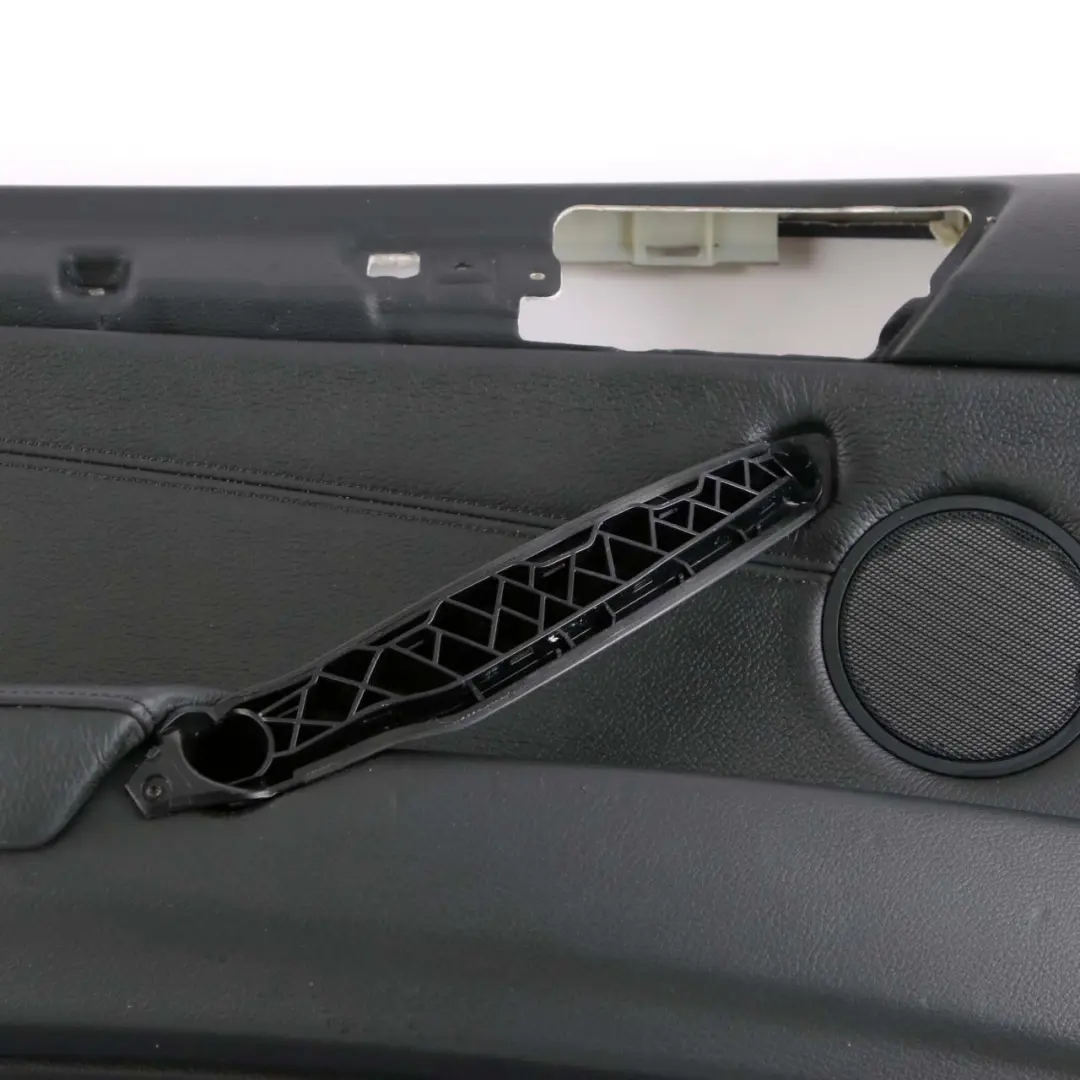 BMW E70 Scheda Porta Posteriore Sinistra Fodera Pannello Rivestimento Pelle Nera - SKU 7244415 - Numero di parte 7244415