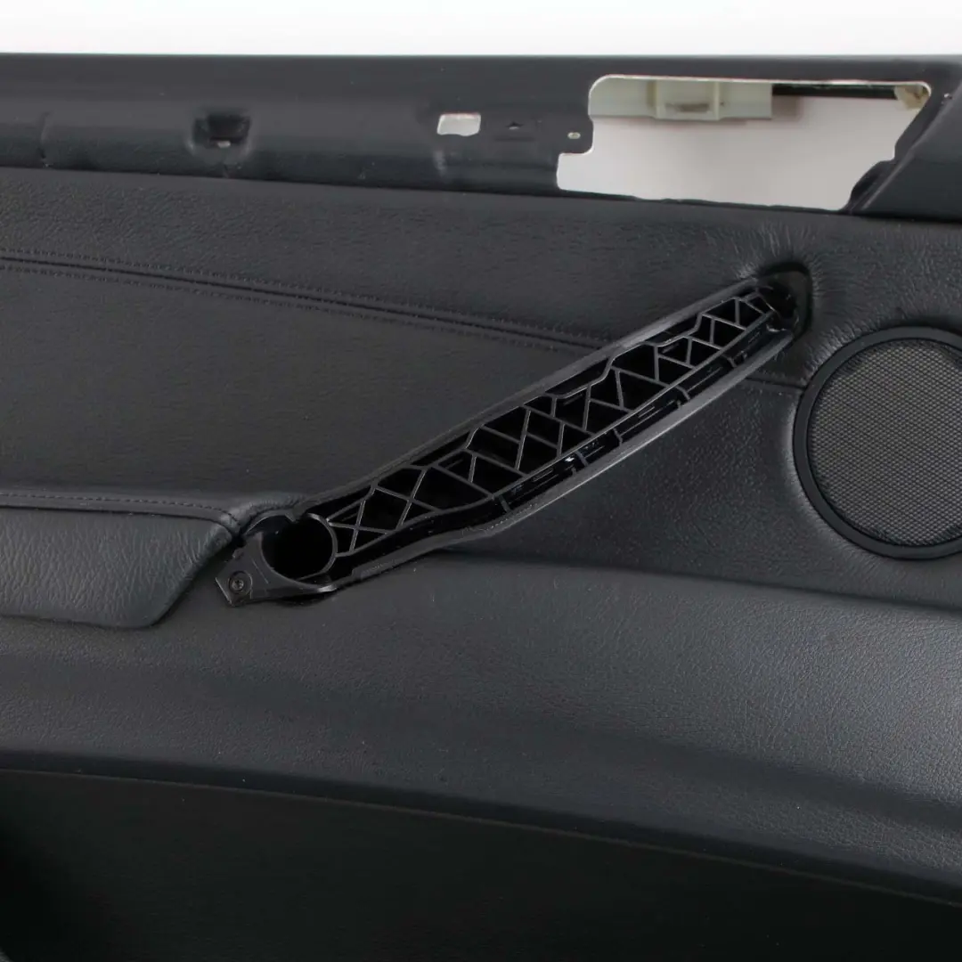 BMW E70 Scheda Porta Posteriore Sinistra Fodera Pannello Rivestimento Pelle Nera - SKU 7244415 - Numero di parte 7244415