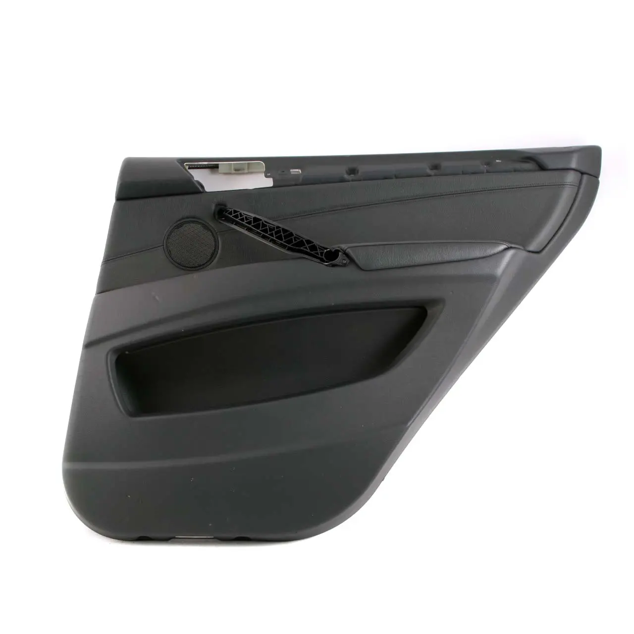 BMW E70 Scheda porta posteriore destra Pannello rivestimento pelle nera 7244416