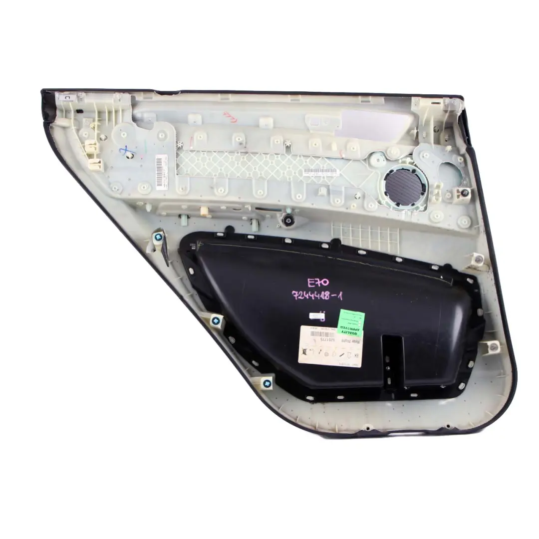 BMW X5 E70 Door Card Rear Right O/S Door Card Trim Panel Black Leather - SKU 7244416 - Part number 7244416