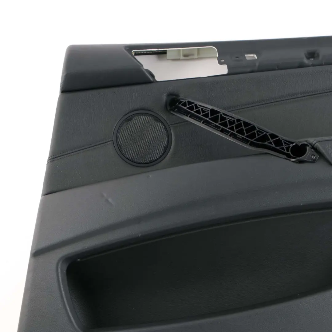 BMW E70 Scheda porta posteriore destra Pannello rivestimento pelle nera - SKU 7244416 - Numero di parte 7244416