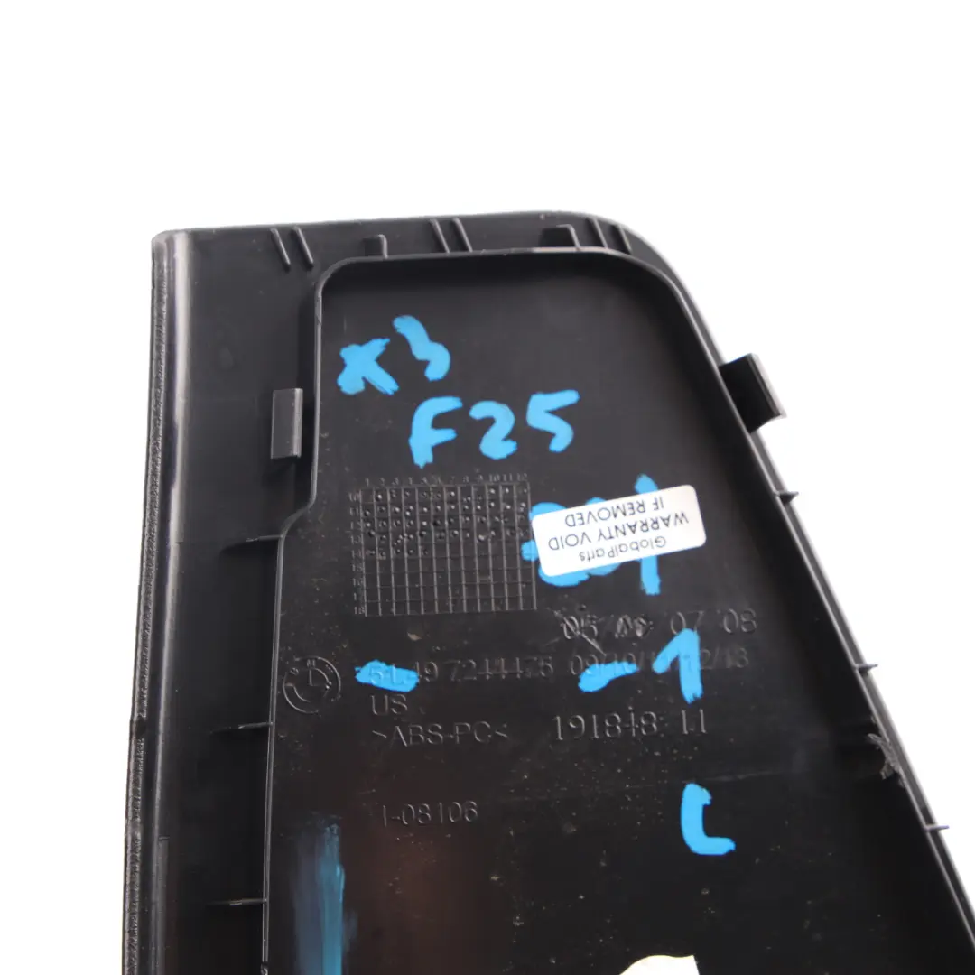Trunk Lid Panel Trim Rear Left N/S Tailgate Cover Hatch to BMW X3 F25 with Part number 7244475 BMW X3 F25 Trunk Lid Panel Trim Rear Left N/S Tailgate Cover Hatch - SKU 7244475-1 - Part number 7244475