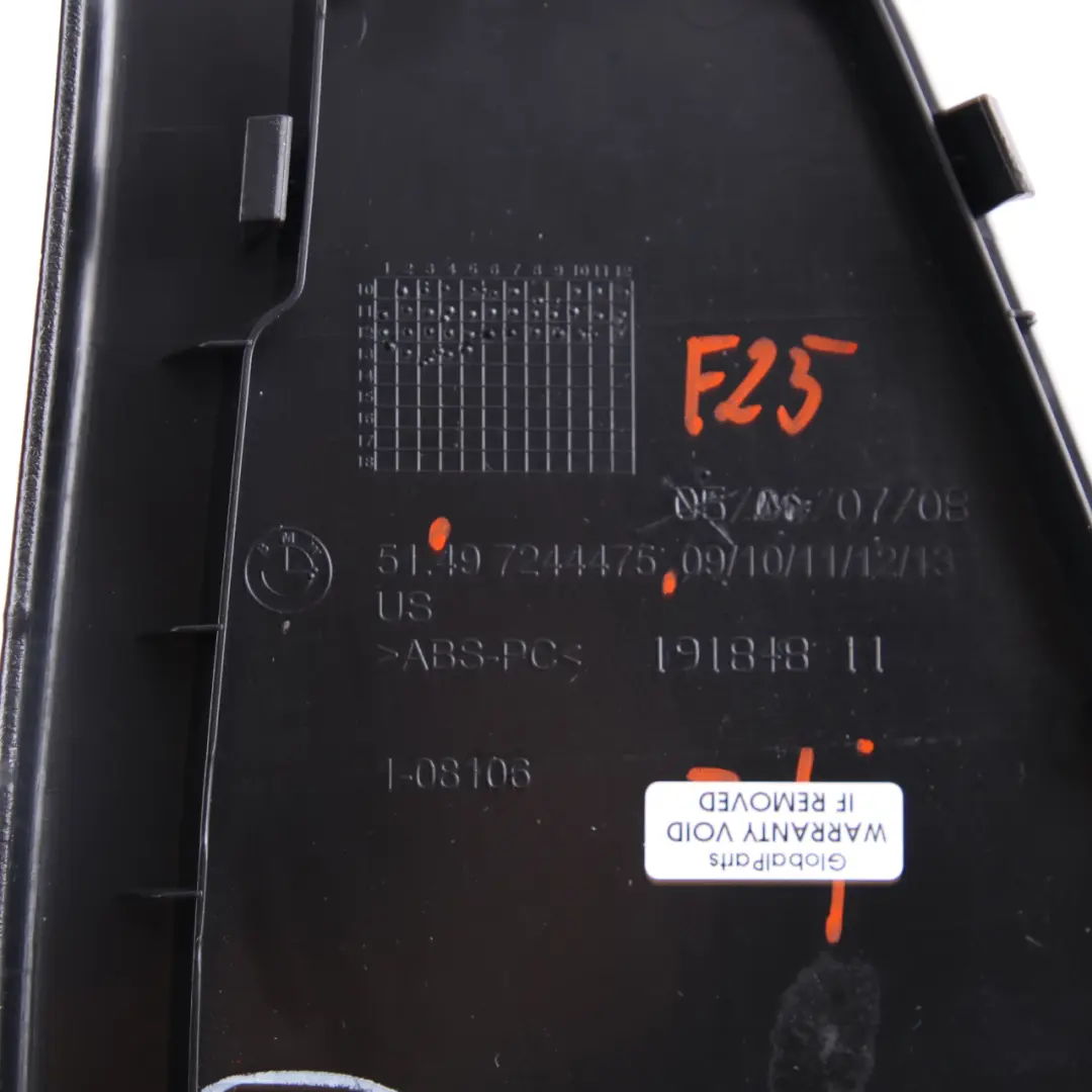 BMW X3 F25 Zaślepka Tapicerki Klapy Bagażnika Tył Lewy Czarny - SKU 7244475 - Numer Części 7244475