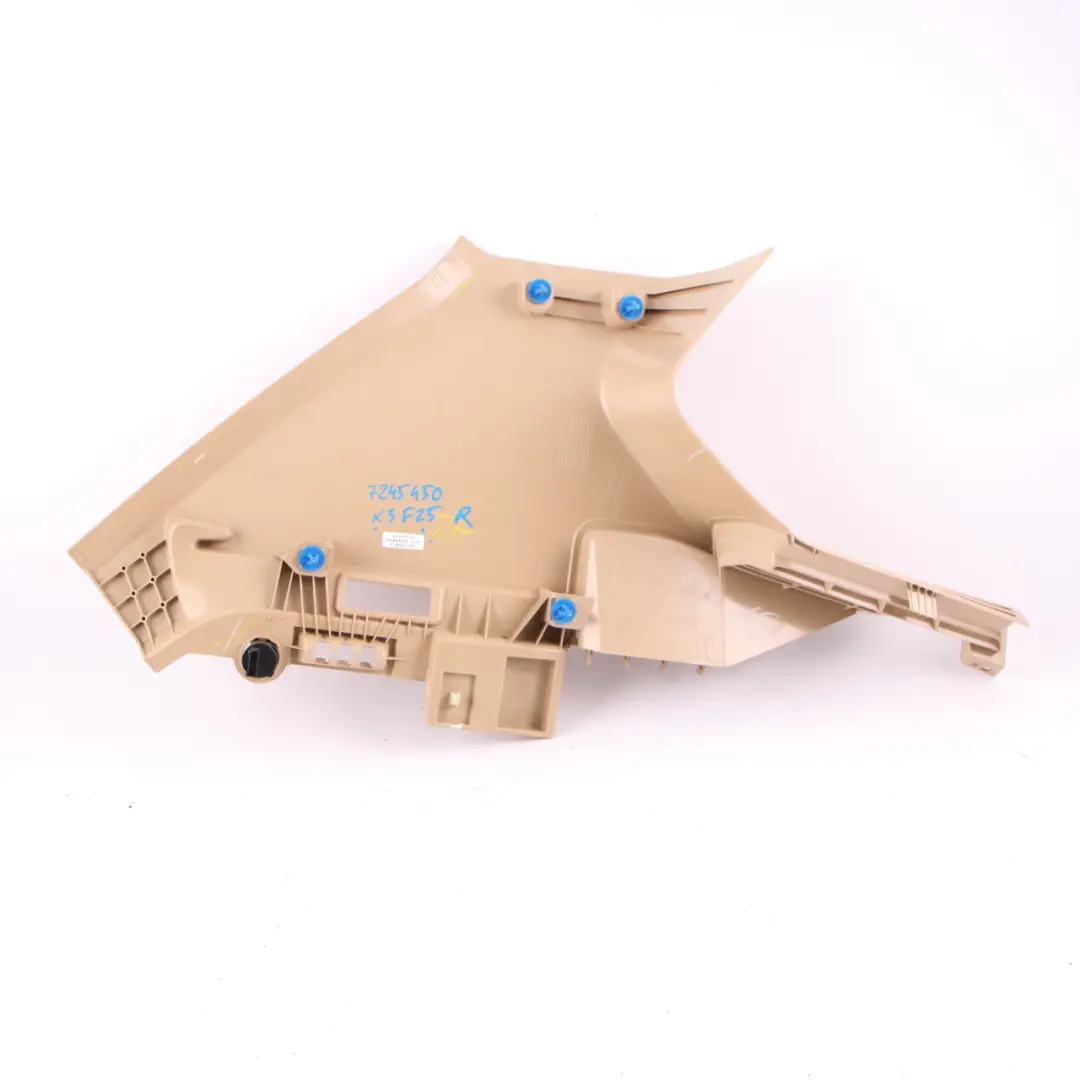 BMW X3 F25 Rear Cover Column D Trim Pillar Covering Beige Right O/S - SKU 7245450 - Part number 7245450
