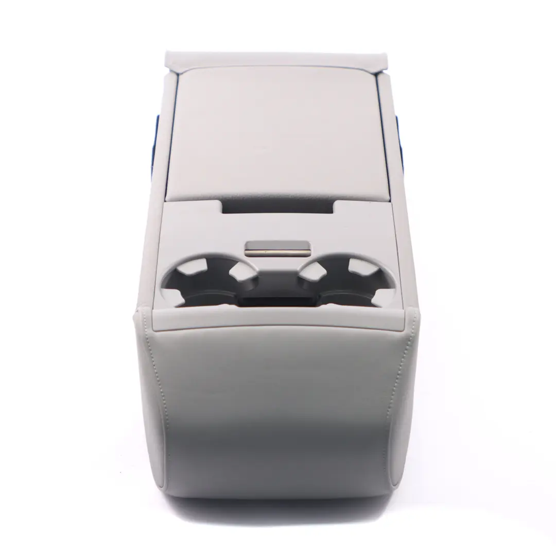 Backrest Centre Armrest Shelf Cup Holder Leather Grey to BMW E60 Rear Seat with Part number 7245847 BMW E60 Rear Seat Backrest Centre Armrest Shelf Cup Holder Leather Grey - SKU 7245847 - Part number 7245847