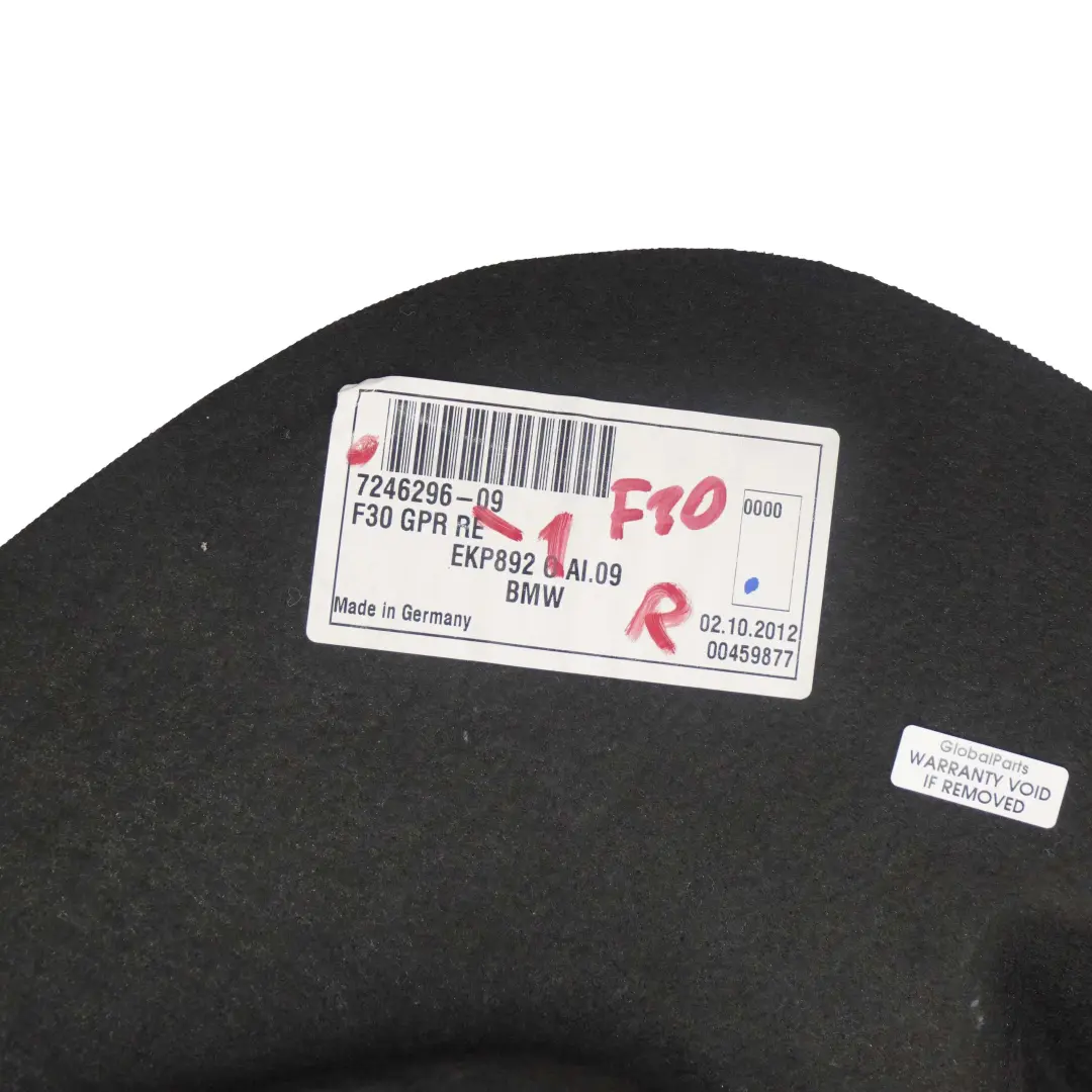 BMW 3 Reihe F30 F80 M3 Gepäckraum Kofferaum Verkleidung Rechts - SKU 7246296 - Teilenummer 7246296