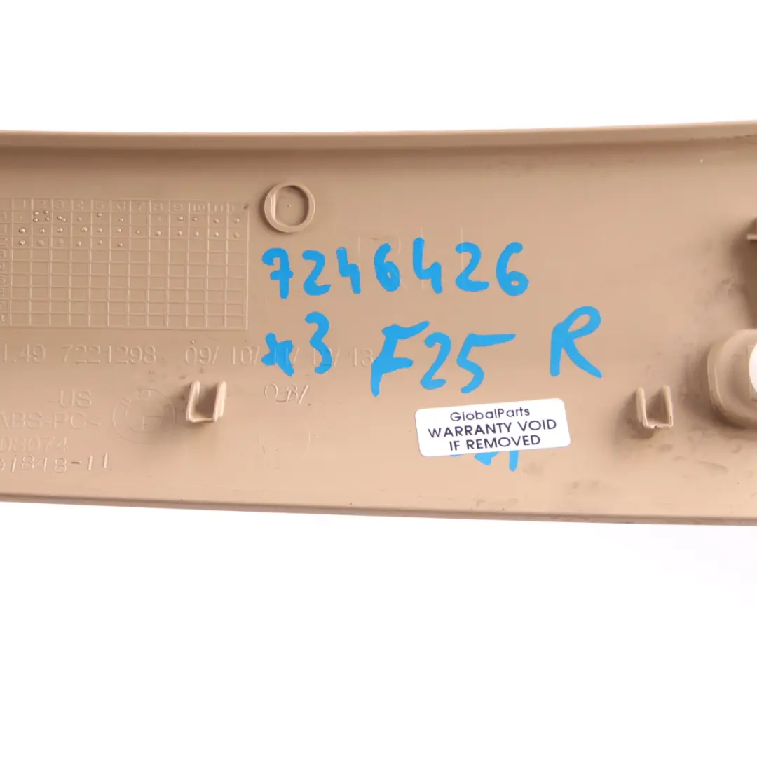 Pokrywa Klapy Bagażnika Beżowa Prawa Tylna 7221298 do BMW X3 F25 o numerze 7246426 BMW X3 F25 Pokrywa Klapy Bagażnika Beżowa Prawa Tylna 7221298 - SKU 7246426 - Numer Części 7246426