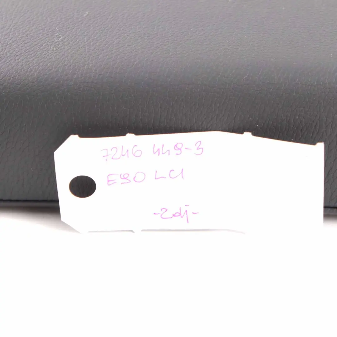 Armrest BMW E90 E91 E92 Middle Arm Rest Leather Black to Rear Seat with Part number 7246449 Rear Seat Armrest BMW E90 E91 E92 Middle Arm Rest Leather Black - SKU 7246449-3 - Part number 7246449