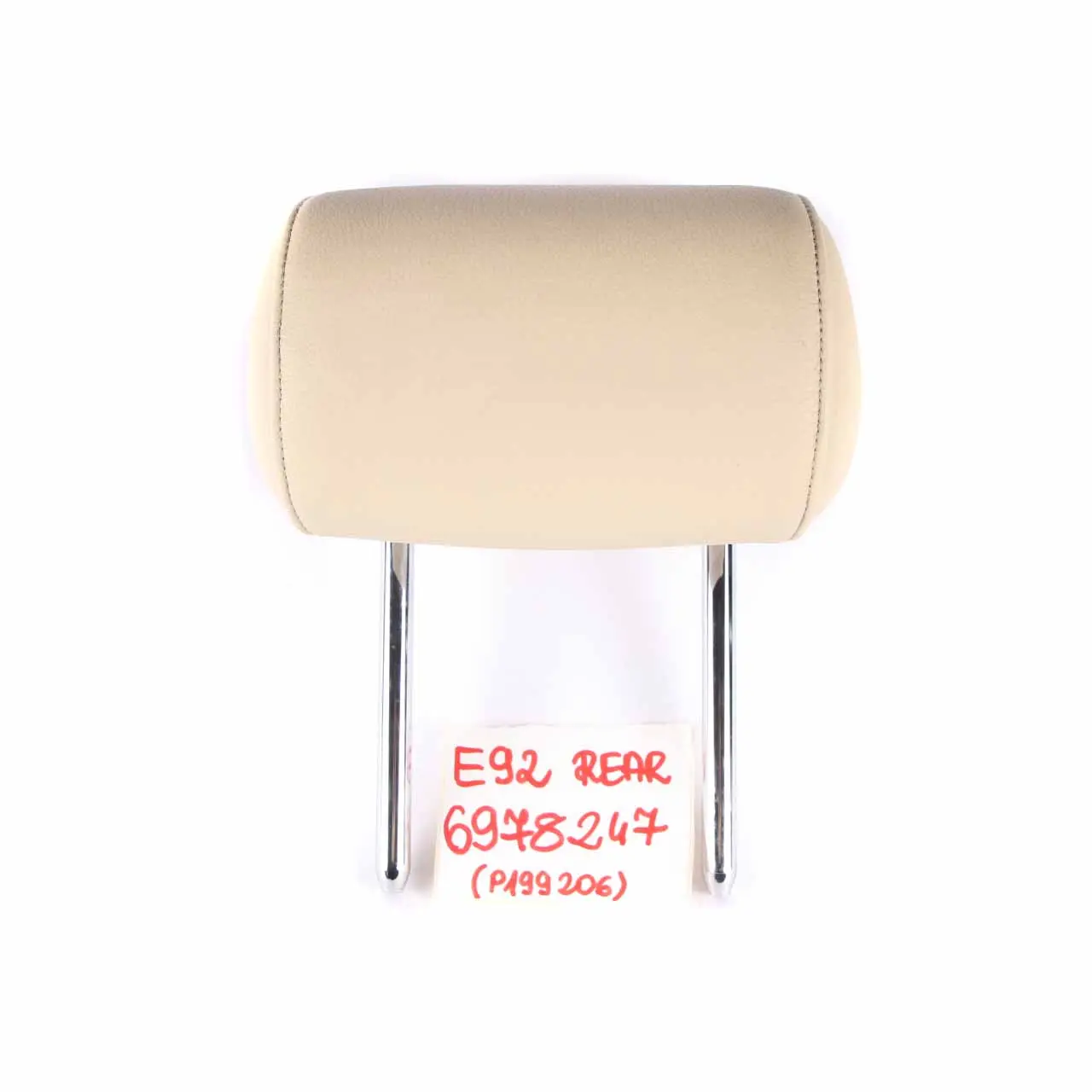 BMW E92 Poggiatesta Sedile Posteriore Copertura Poggiatesta Pelle Dakota Beige