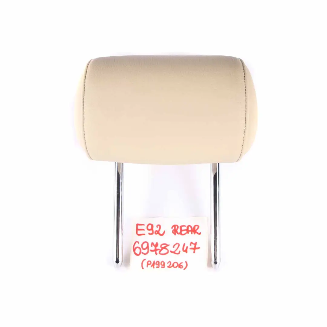 Reposacabezas Asiento Trasero Reposacabezas Cubierta Cuero Dakota Beige para BMW E92 con número de pieza 7246473 BMW E92 Reposacabezas Asiento Trasero Reposacabezas Cubierta Cuero Dakota Beige - SKU 7246473 - Número de pieza 7246473