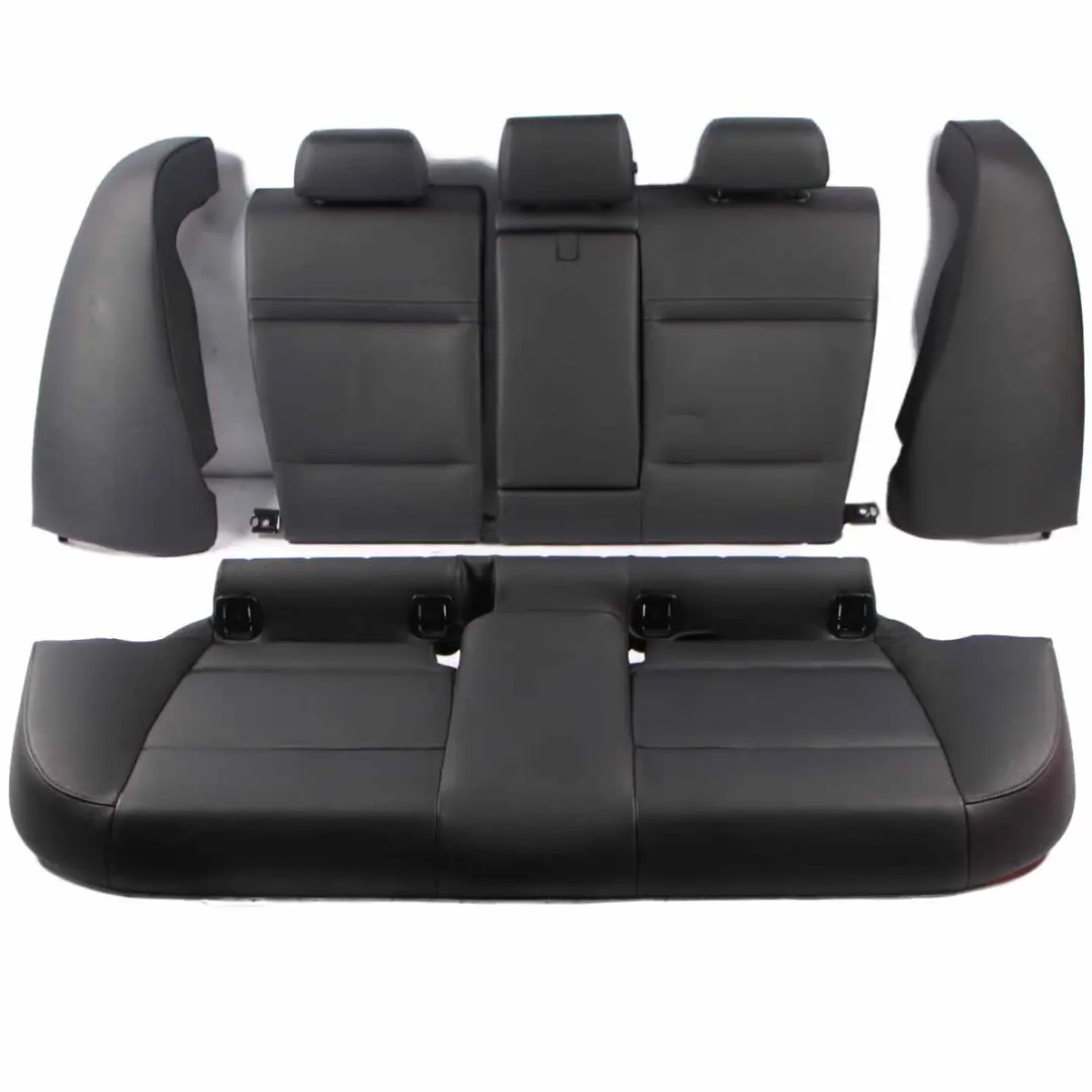 Leather Rear Seats Set Sofa Bench Folding Backrest to Rear Seat BMW E90 LCI Black with Part number 7212283 Rear Seat BMW E90 LCI Black Leather Rear Seats Set Sofa Bench Folding Backrest - SKU 7246511-1 - Part number 7212283