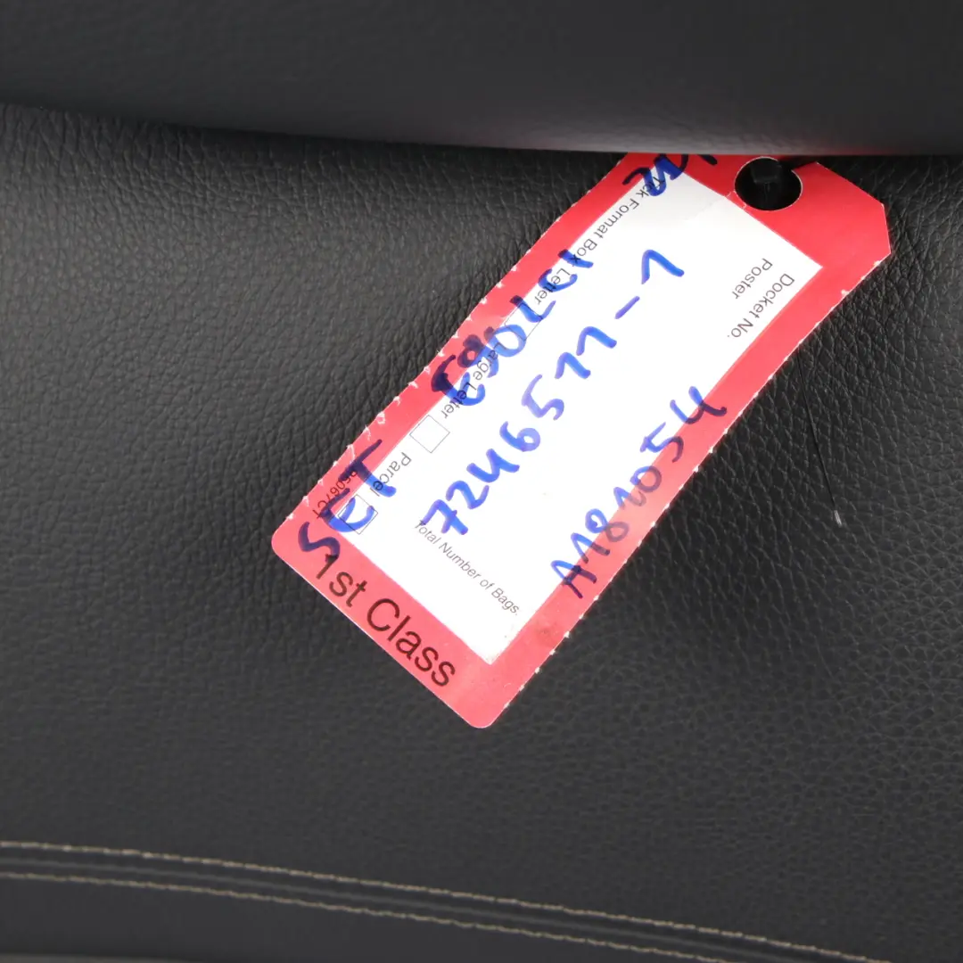 Leather Rear Seats Set Sofa Bench Folding Backrest to Rear Seat BMW E90 LCI Black with Part number 7212283 Rear Seat BMW E90 LCI Black Leather Rear Seats Set Sofa Bench Folding Backrest - SKU 7246511-1 - Part number 7212283