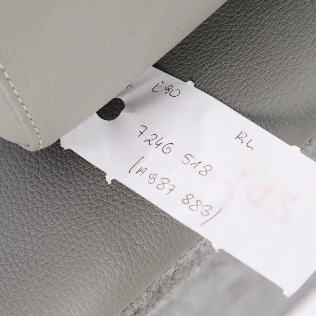 Rear Seat Backrest BMW E90 LCI Left N/S Covering Grey Leather Ski Bag - SKU 7246518 - Part number 7246518