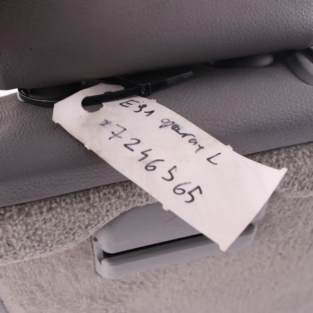 Backrest BMW E91 LCI Touring Left N/S Back Cover Leather Dakota Grey to Rear Seat with Part number 7246565 Rear Seat Backrest BMW E91 LCI Touring Left N/S Back Cover Leather Dakota Grey - SKU 7246565 - Part number 7246565