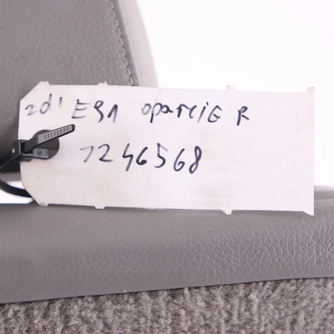 Backrest BMW E91 LCI Touring Right O/S Back Cover Leather Dakota Grey to Rear Seat with Part number 7246568 Rear Seat Backrest BMW E91 LCI Touring Right O/S Back Cover Leather Dakota Grey - SKU 7246568 - Part number 7246568