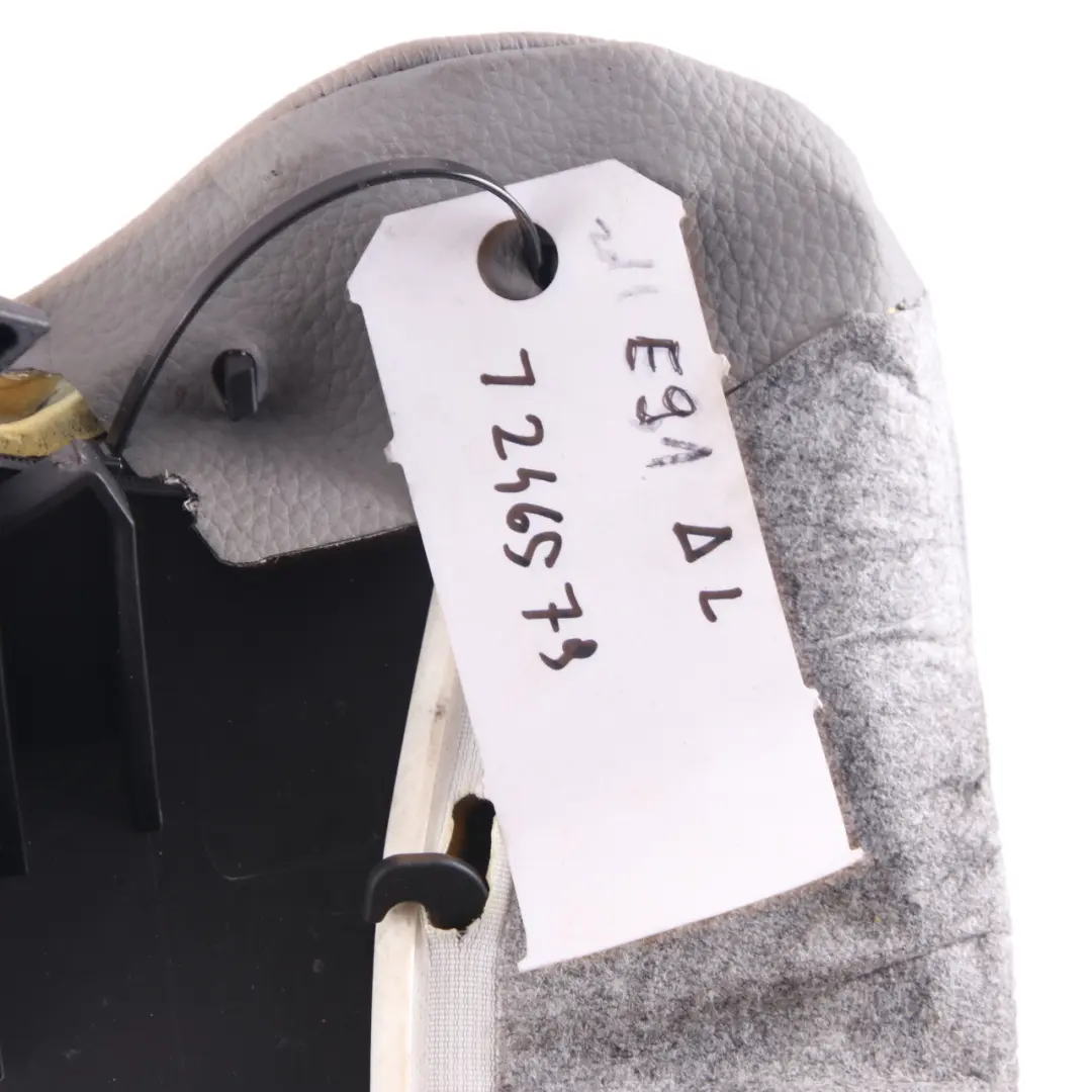 Side Finisher Rear Seat Bench Left N/S Touring Leather Dakota Grey to BMW E91 LCI with Part number 7246579 BMW E91 LCI Side Finisher Rear Seat Bench Left N/S Touring Leather Dakota Grey - SKU 7246579 - Part number 7246579