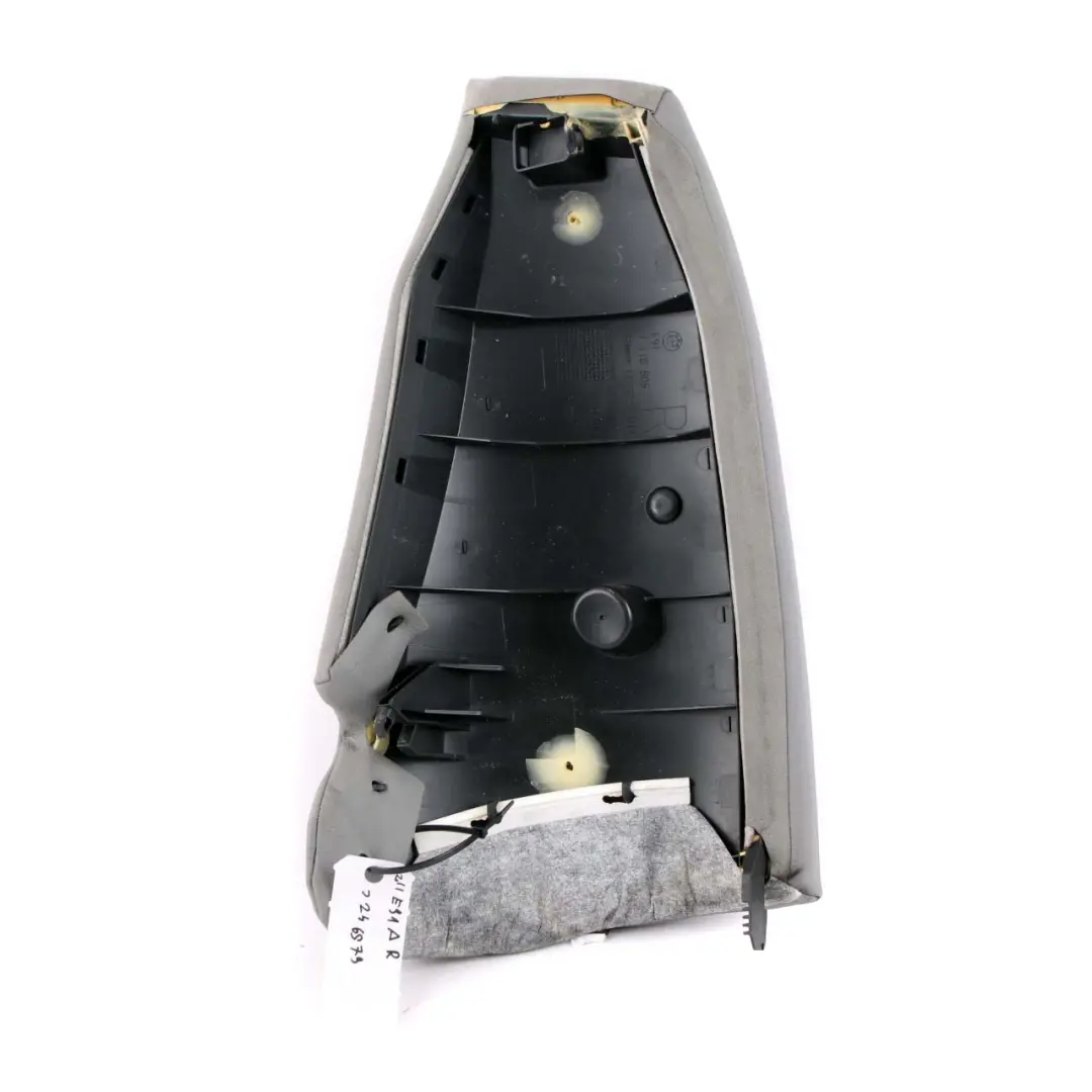 Side Finisher Rear Seat Bench Right O/S Touring Leather Dakota Grey to BMW E91 LCI with Part number 7246580 BMW E91 LCI Side Finisher Rear Seat Bench Right O/S Touring Leather Dakota Grey - SKU 7246580 - Part number 7246580