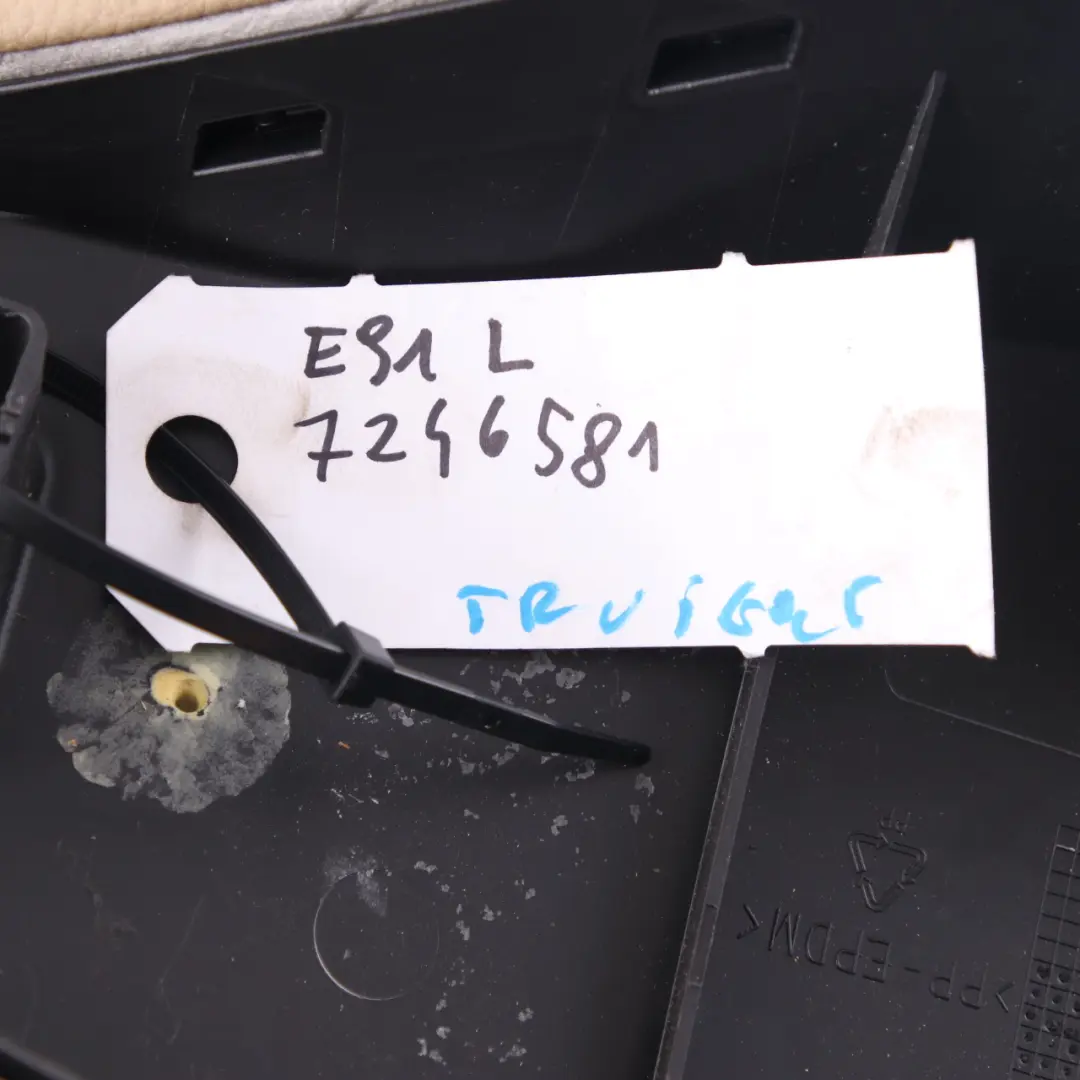 Boczek Oparcie Kanapy Lewy Tył Tylny Beżowa Skóra do BMW E91 LCI o numerze 7246581 BMW E91 LCI Boczek Oparcie Kanapy Lewy Tył Tylny Beżowa Skóra - SKU 7246581 - Numer Części 7246581