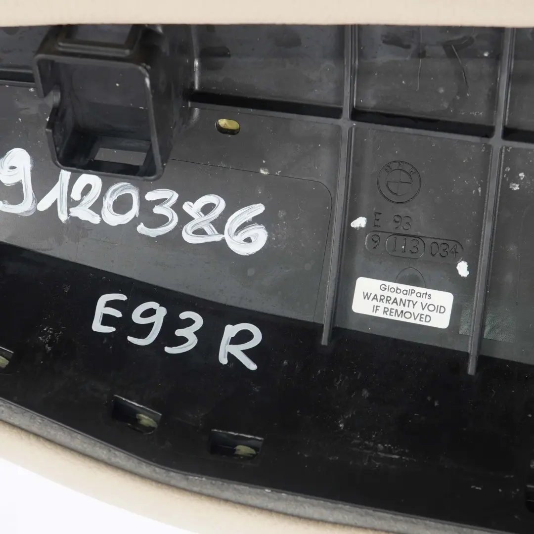 BMW E93 Boczek Tylnej Kanapy Prawy Skóra Beż - SKU 7246666 - Numer Części 7246666