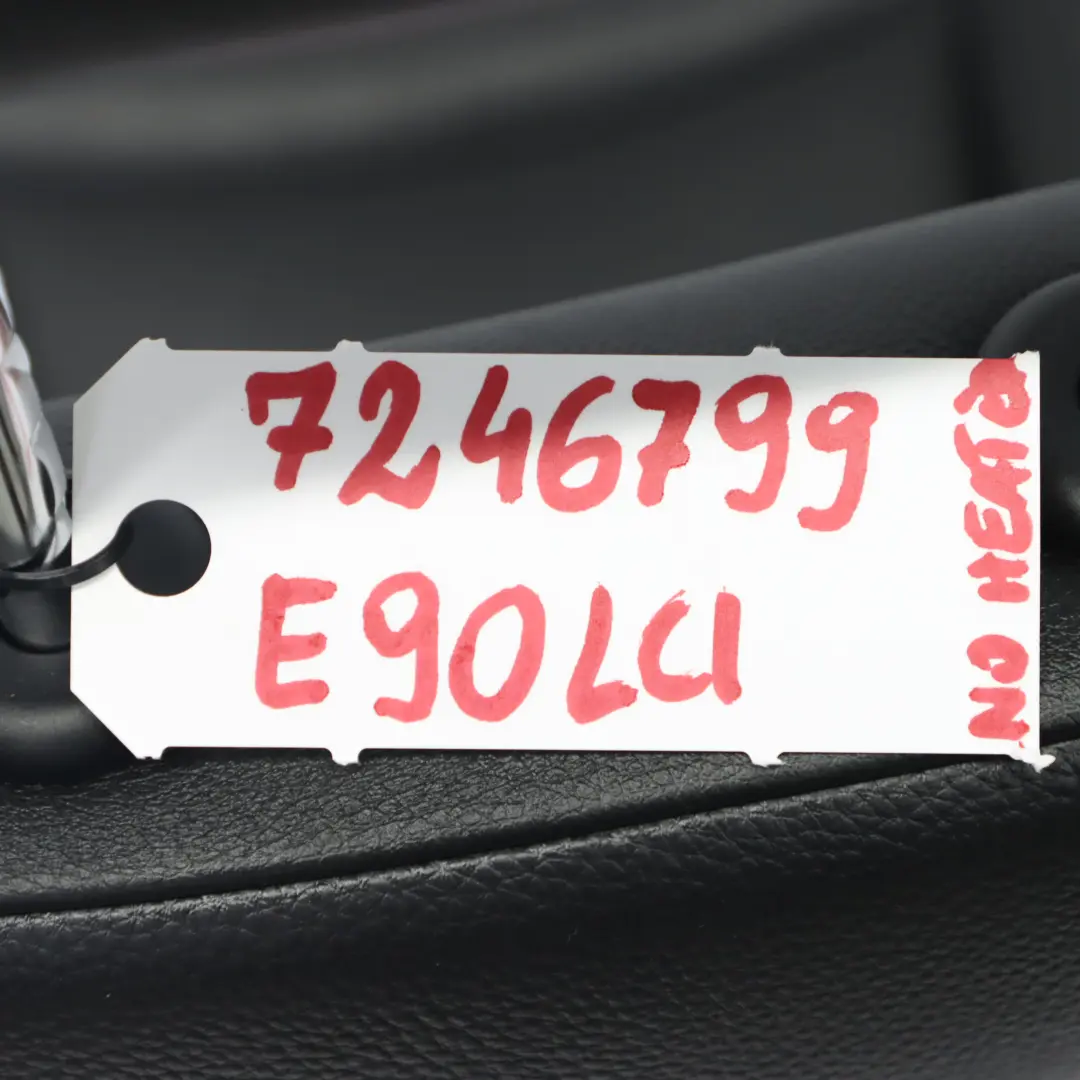 Heated Black Leather Dakota Interior Front Left Seat N/S to BMW E90 E91 LCI with Part number 7246799 BMW E90 E91 LCI Heated Black Leather Dakota Interior Front Left Seat N/S - SKU 7246799-5 - Part number 7246799