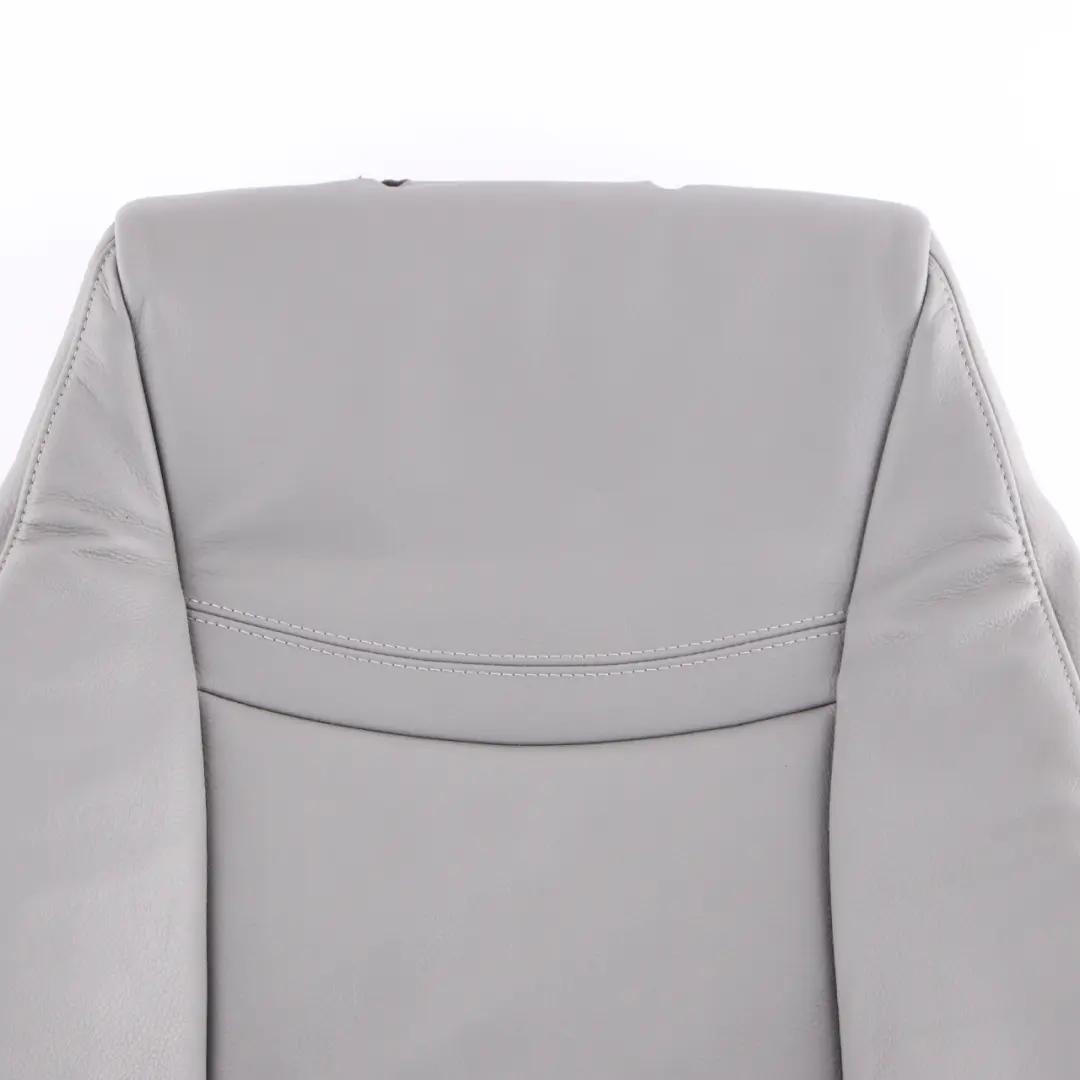Backrest Front Left N/S Heated Cover Leather Dakota Grey to BMW E90 LCI Seat with Part number 7246801 BMW E90 LCI Seat Backrest Front Left N/S Heated Cover Leather Dakota Grey - SKU 7246801 - Part number 7246801
