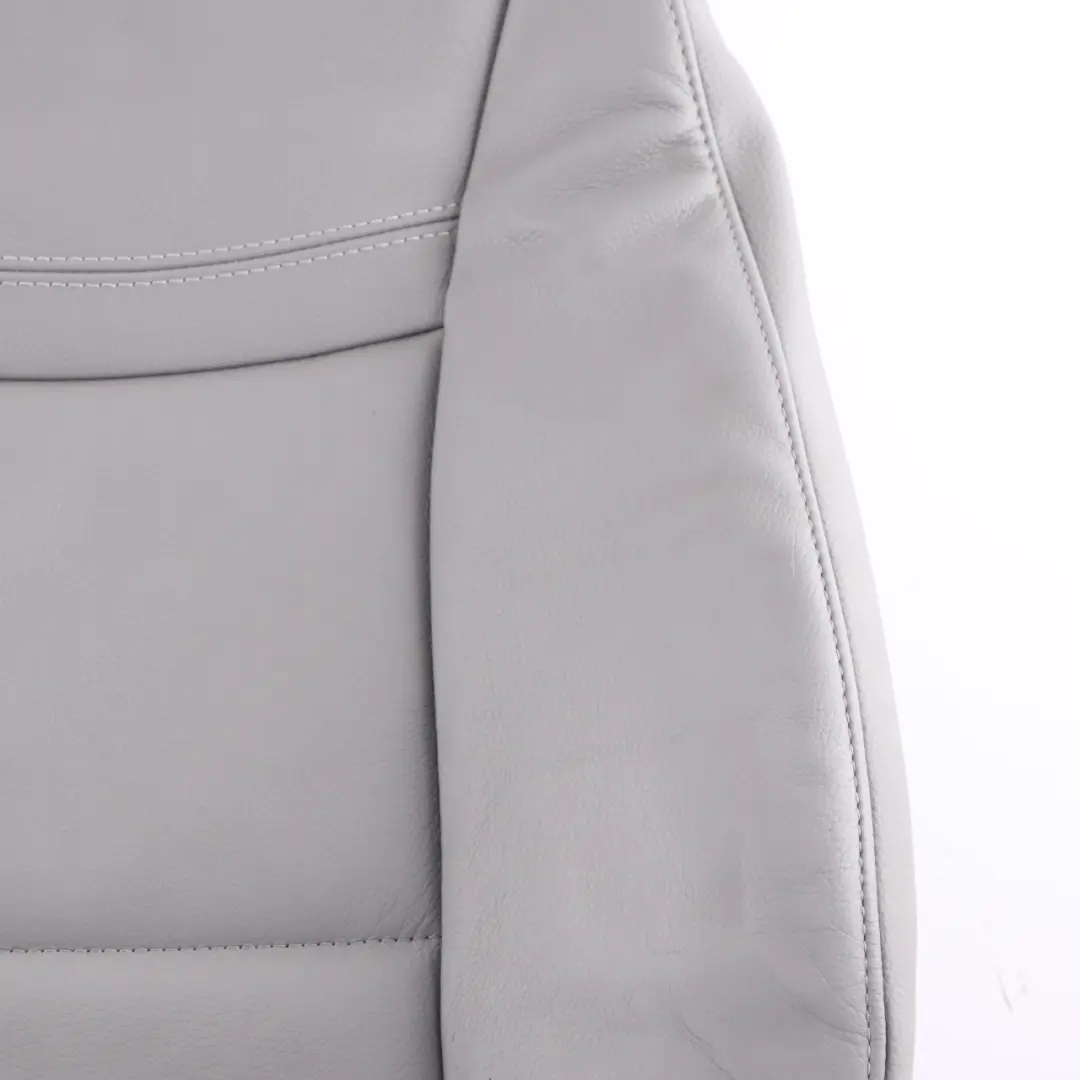 Backrest Front Left N/S Heated Cover Leather Dakota Grey to BMW E90 LCI Seat with Part number 7246801 BMW E90 LCI Seat Backrest Front Left N/S Heated Cover Leather Dakota Grey - SKU 7246801 - Part number 7246801