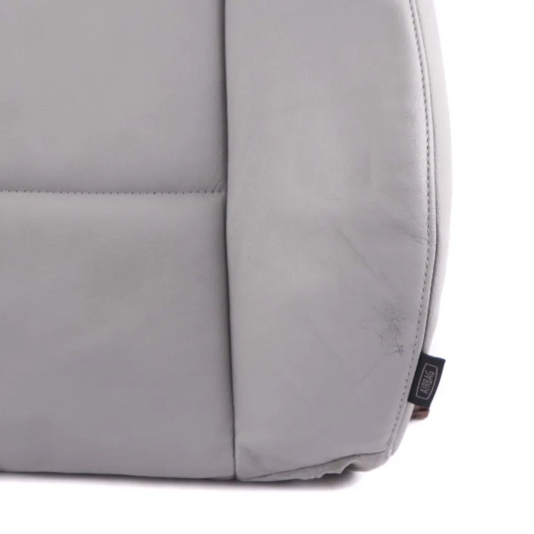 Backrest Front Left N/S Heated Cover Leather Dakota Grey to BMW E90 LCI Seat with Part number 7246801 BMW E90 LCI Seat Backrest Front Left N/S Heated Cover Leather Dakota Grey - SKU 7246801 - Part number 7246801
