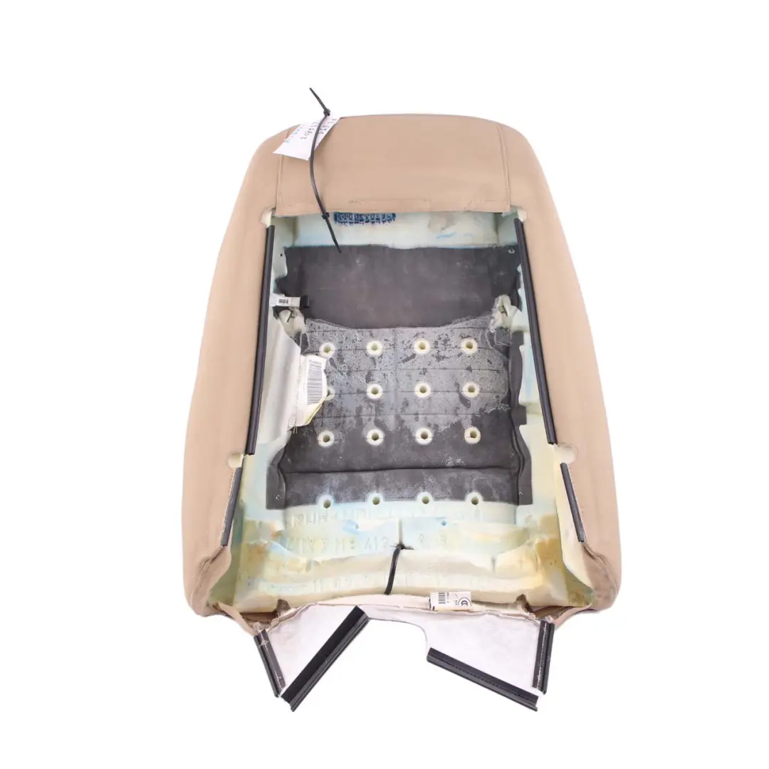 BMW E90 E91 LCI Front Left N/S Heated Seat Backrest Cover Leather Dakota Beige - SKU 7246803 - Part number 7246803