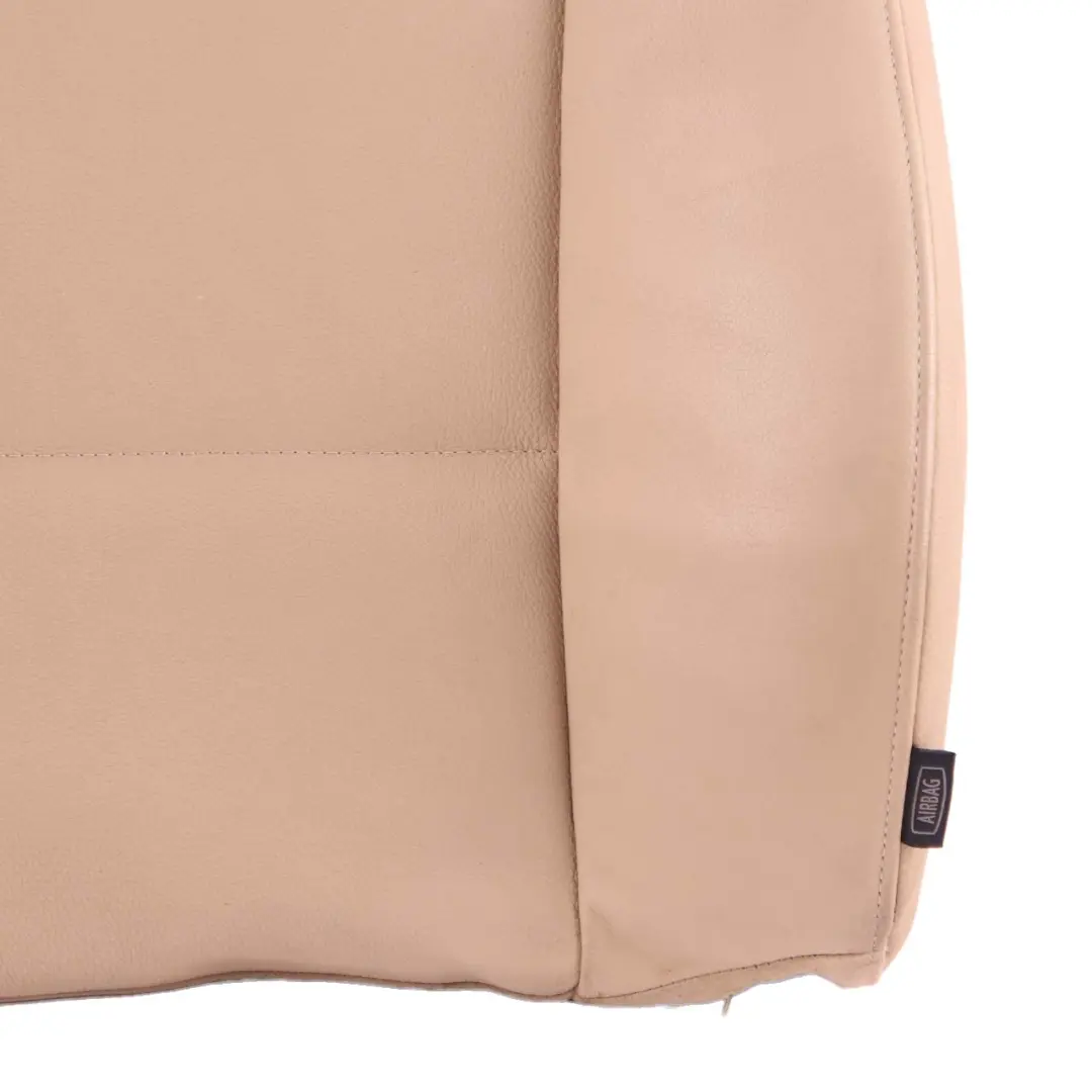 BMW E90 E91 LCI Front Left N/S Heated Seat Backrest Cover Leather Dakota Beige - SKU 7246803 - Part number 7246803