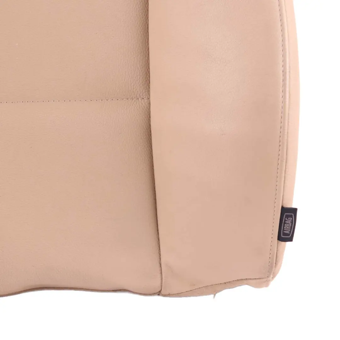 BMW E90 E91 LCI Front Left N/S Heated Seat Backrest Cover Leather Dakota Beige - SKU 7246803 - Part number 7246803